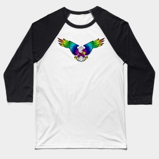 Rainbow Eagle Baseball T-Shirt